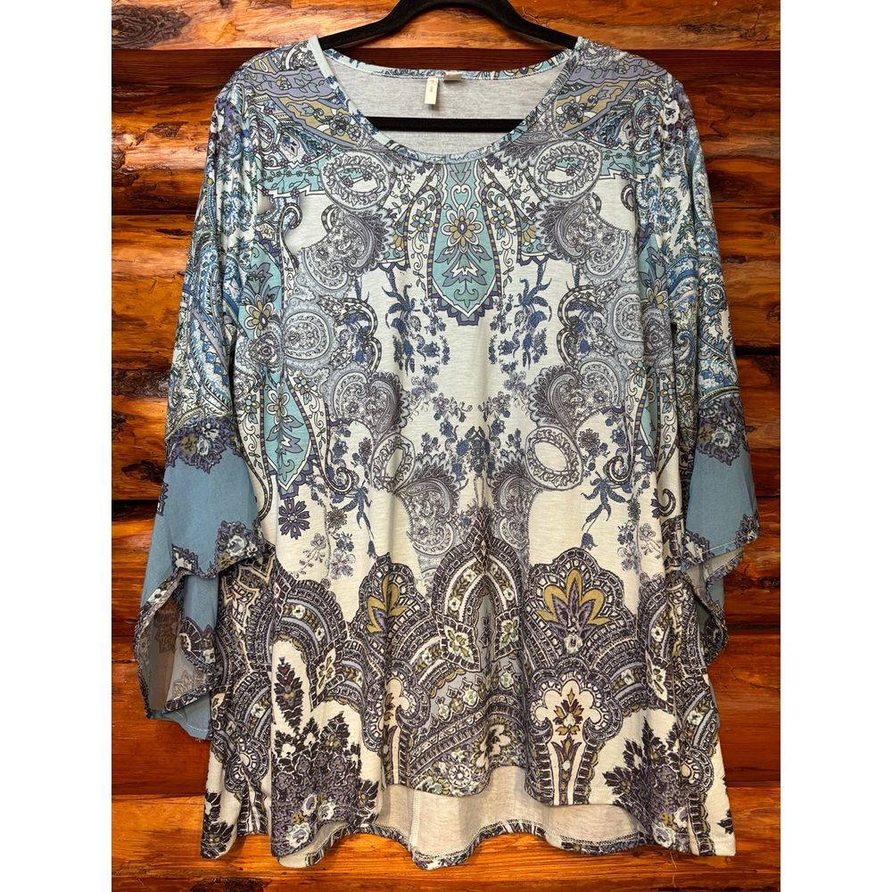 C EST‎ 1946 Paisley Print Blouse Size Large
